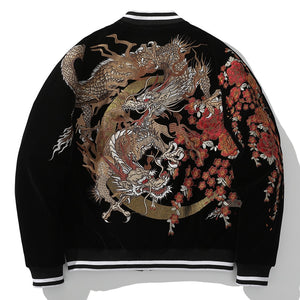 Open image in slideshow, Chinese Embroidery Dragon men&#39;s thick Coat
