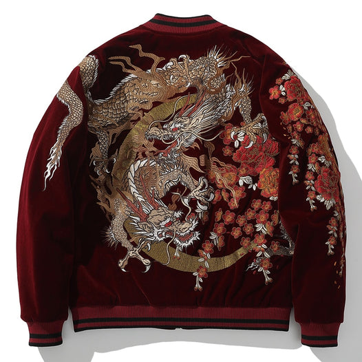 Chinese Embroidery Dragon men's thick Coat